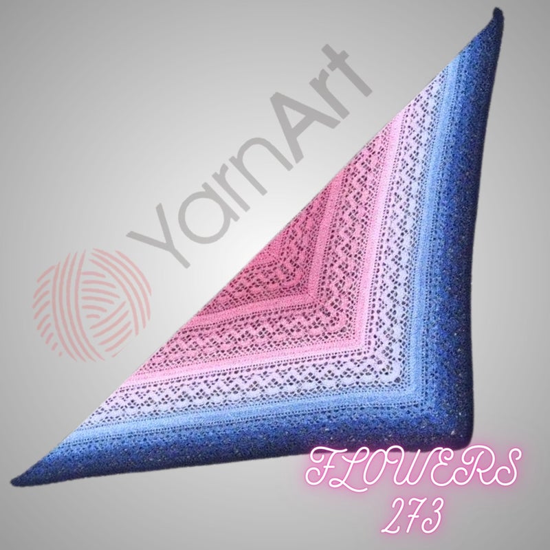 YarnArt Yarn Art YarnArt Flowers Yarn 55% Cotton 45% Acrylic 250gr 1094yds Multicolor Cotton Yarn Rainbow Crochet Yarn Spring Summer - 1 Fine Sport Skein (273) - Image 2